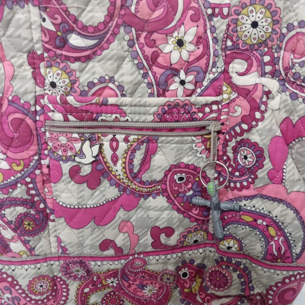 Vera Bradley Women's Pink Quitted Shoulder Purse - Picture 4 of 10